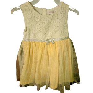 Nannette Baby 12 Month Yellow/White Dress
